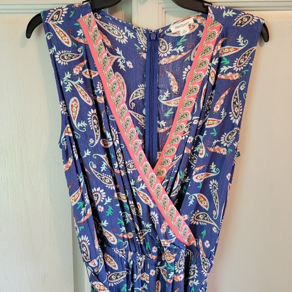 Westport Blue Paisley Flowy Jumpsuit - Picture 7 of 11
